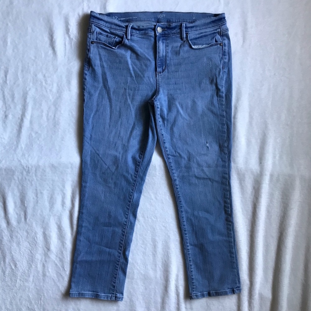 LOFT Modern Cuffed Crop Jeans